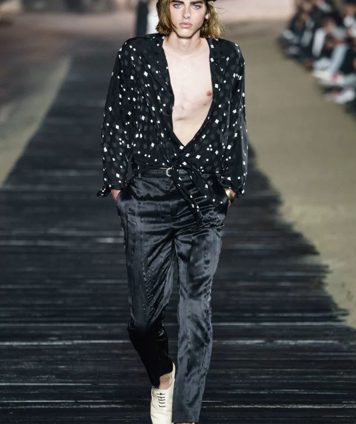Saint Laurent Paris × Yves Saint Laurent Saint Laurent slp20ss silk square shirt 2410-Nextarrow Size US S / EU 44-46 / 1 - 6 Thumbnail