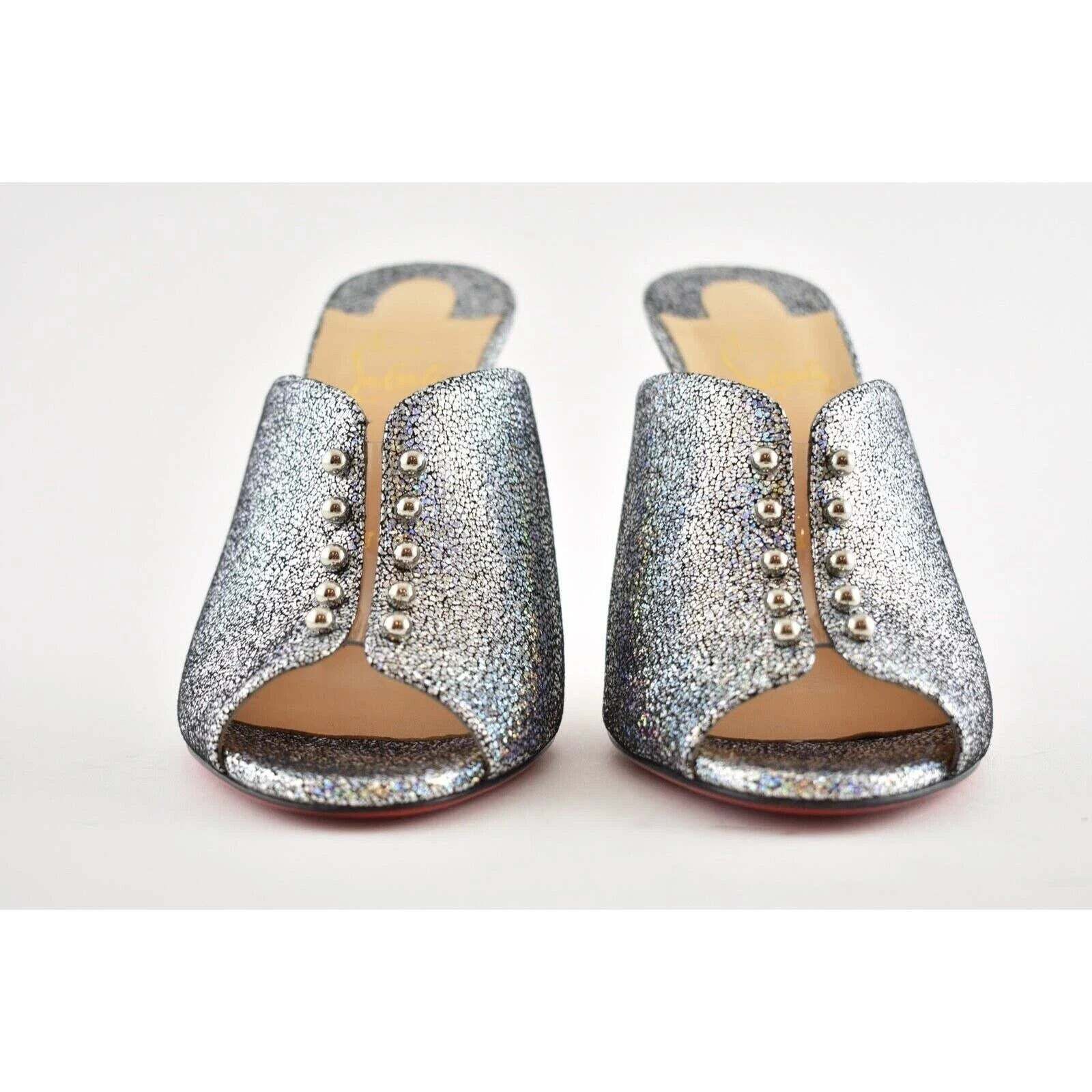 Christian Louboutin Christian Louboutin Predumule 100 Silver Nappa Mica Size US 6.5 / IT 36.5 - 5 Thumbnail