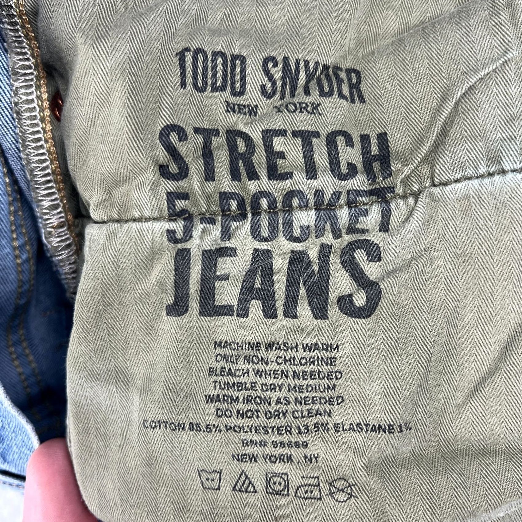 Todd Snyder Todd Snyder Slim Fit Jeans Mens 33x32 Blue Stretch Denim Pants Huckberry Size US 33 - 4 Thumbnail