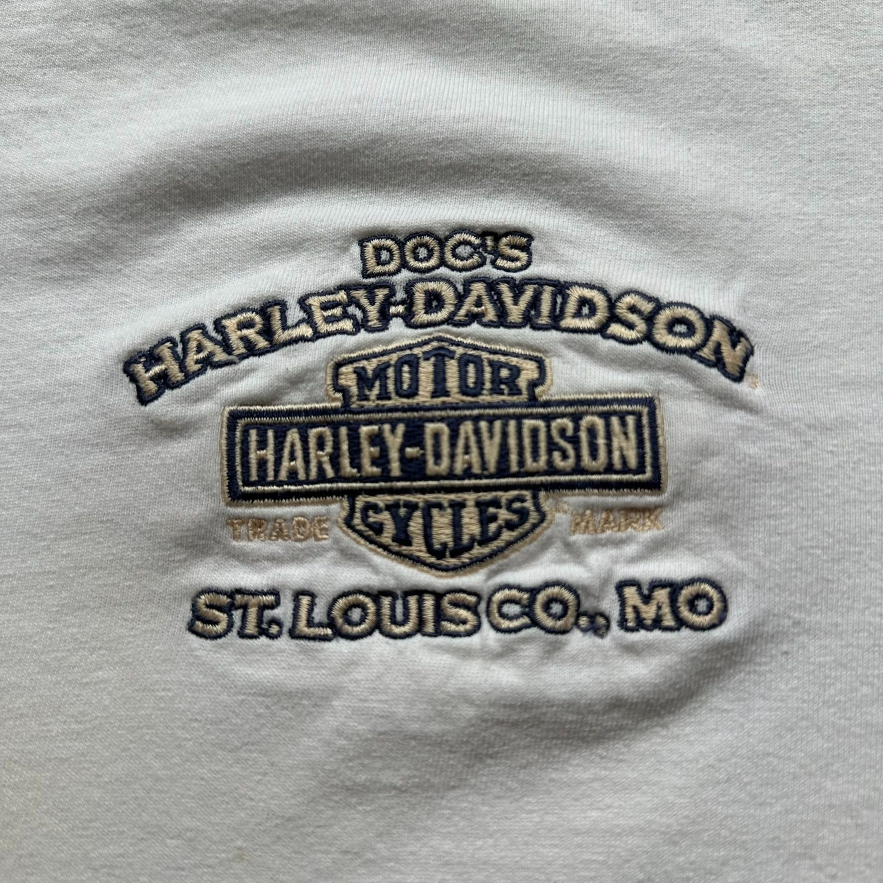 Harley Davidson Vintage Y2K Harley St. Louis Missouri T-Shirt White Embroide Size US XL / EU 56 / 4 - 4 Thumbnail