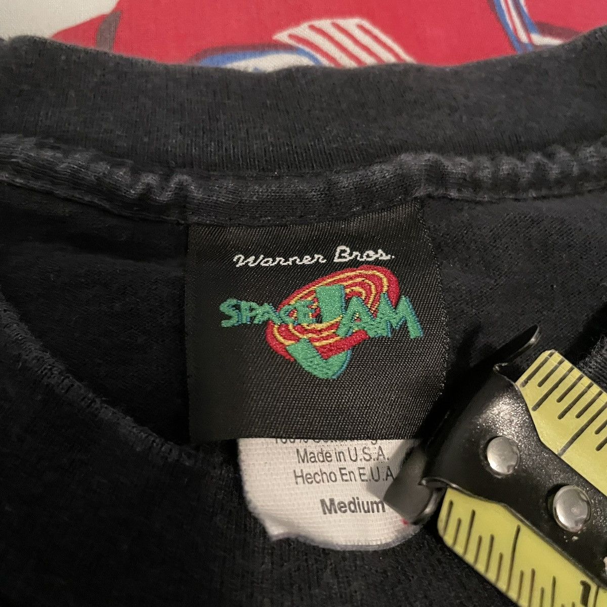 NBA × Vintage Vintage 1996 Space Jam Movie Promo Basketball LS Tee Size US M / EU 48-50 / 2 - 6 Thumbnail