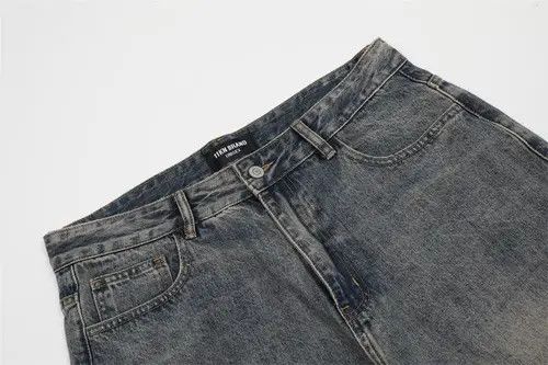 VIBE American retro all-match washed distressed jeans Size US 34 / EU 50 - 4 Thumbnail