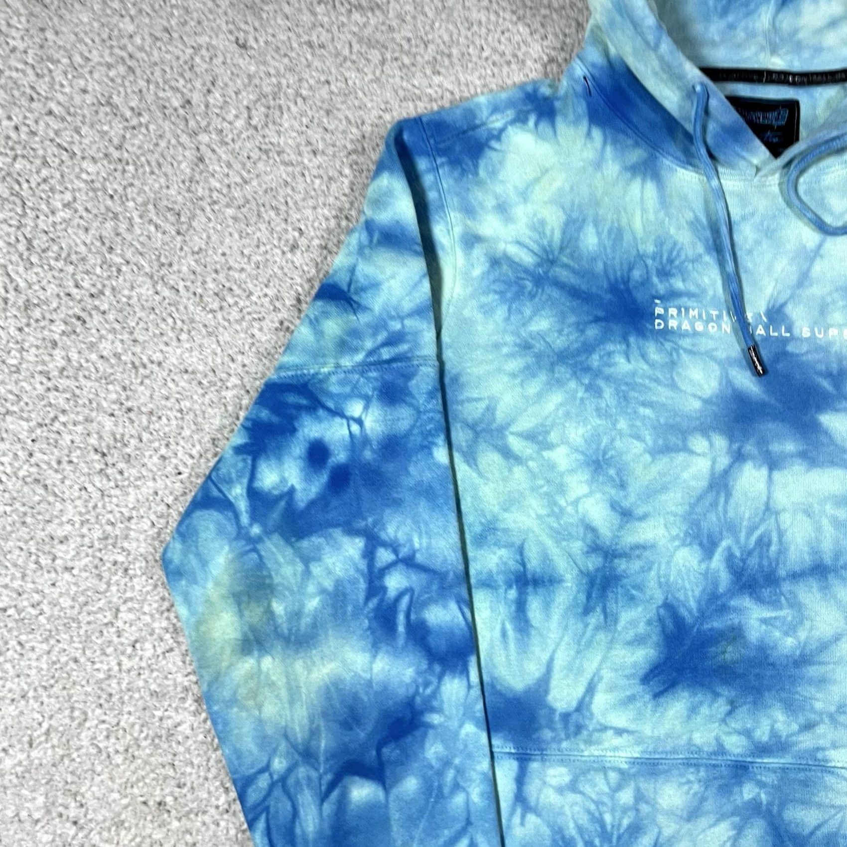 Vintage Dragon Ball Z Primitive Hoodie Mens S Blue Tie Dye Pullover Anime Sweatshirt Size US S / EU 44-46 / 1 - 3 Thumbnail