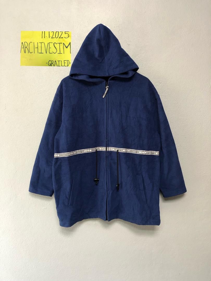 Courreges Courreges Fleece Jacket With Hoodie Big Logo Zipper Size US S / EU 44-46 / 1 - 2 Thumbnail