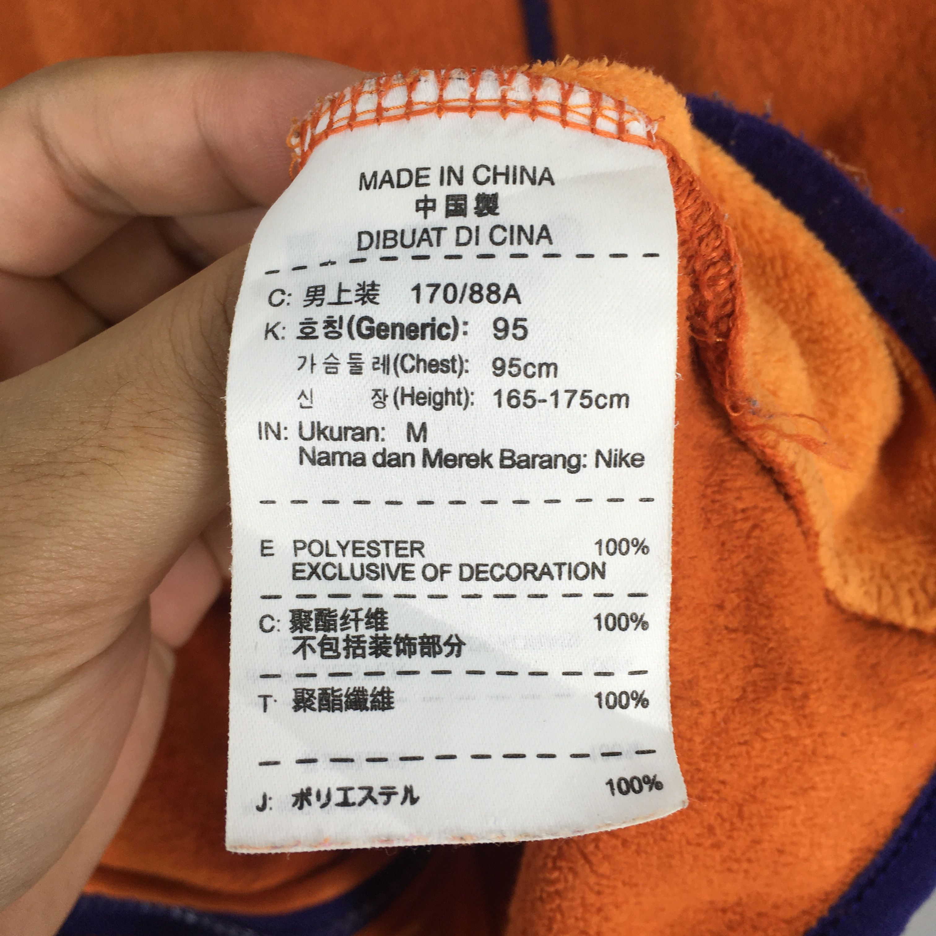 Nike × Nike ACG Vintage Y2K Nike Swoosh Orange Fleece Sweater Medium Size US M / EU 48-50 / 2 - 6 Thumbnail