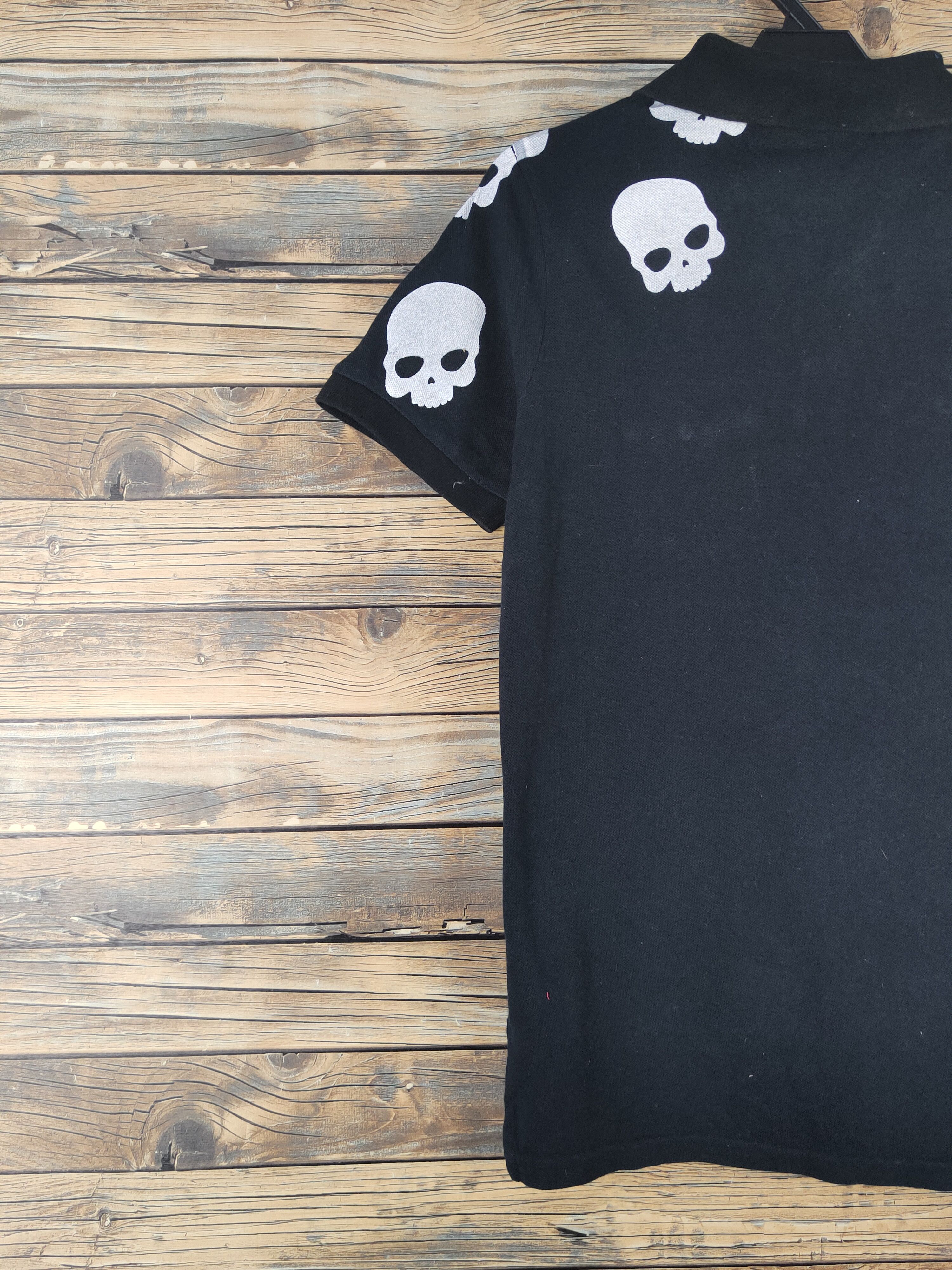 HYDROGEN DL Hydrogen skull Black Polo Shirts #1716 Size US S / EU 44-46 / 1 - 9 Thumbnail