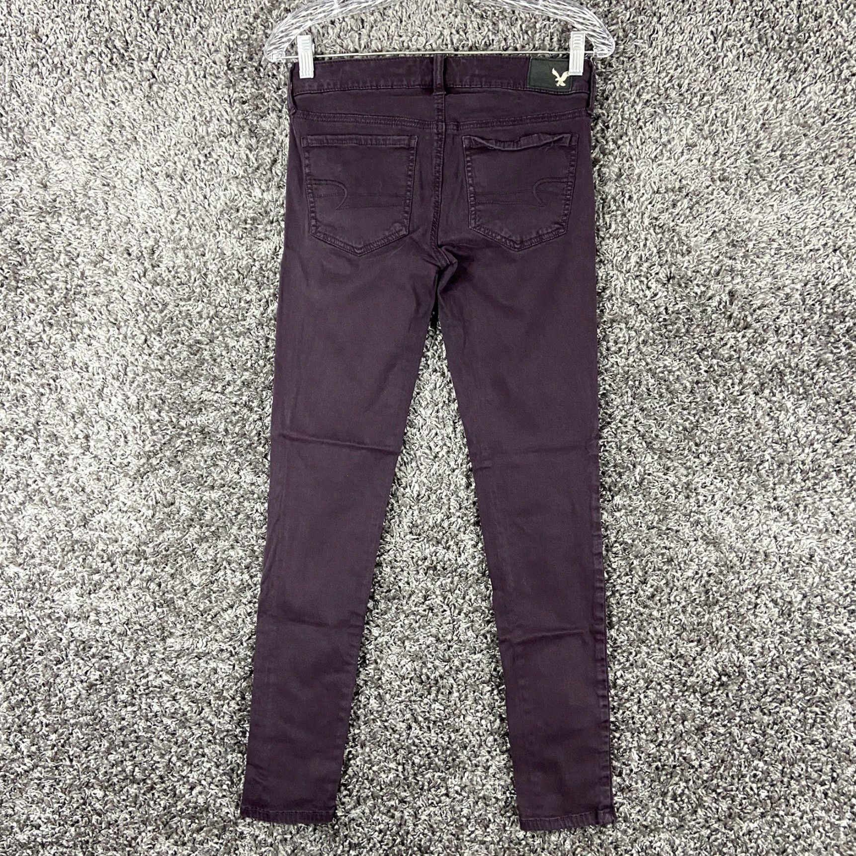 American Eagle Outfitters American Eagle Jeans Women 2 Regular Purple Super Stretch Distressed 29x27 Womens Size 26" / US 2 / IT 38 - 7 Thumbnail