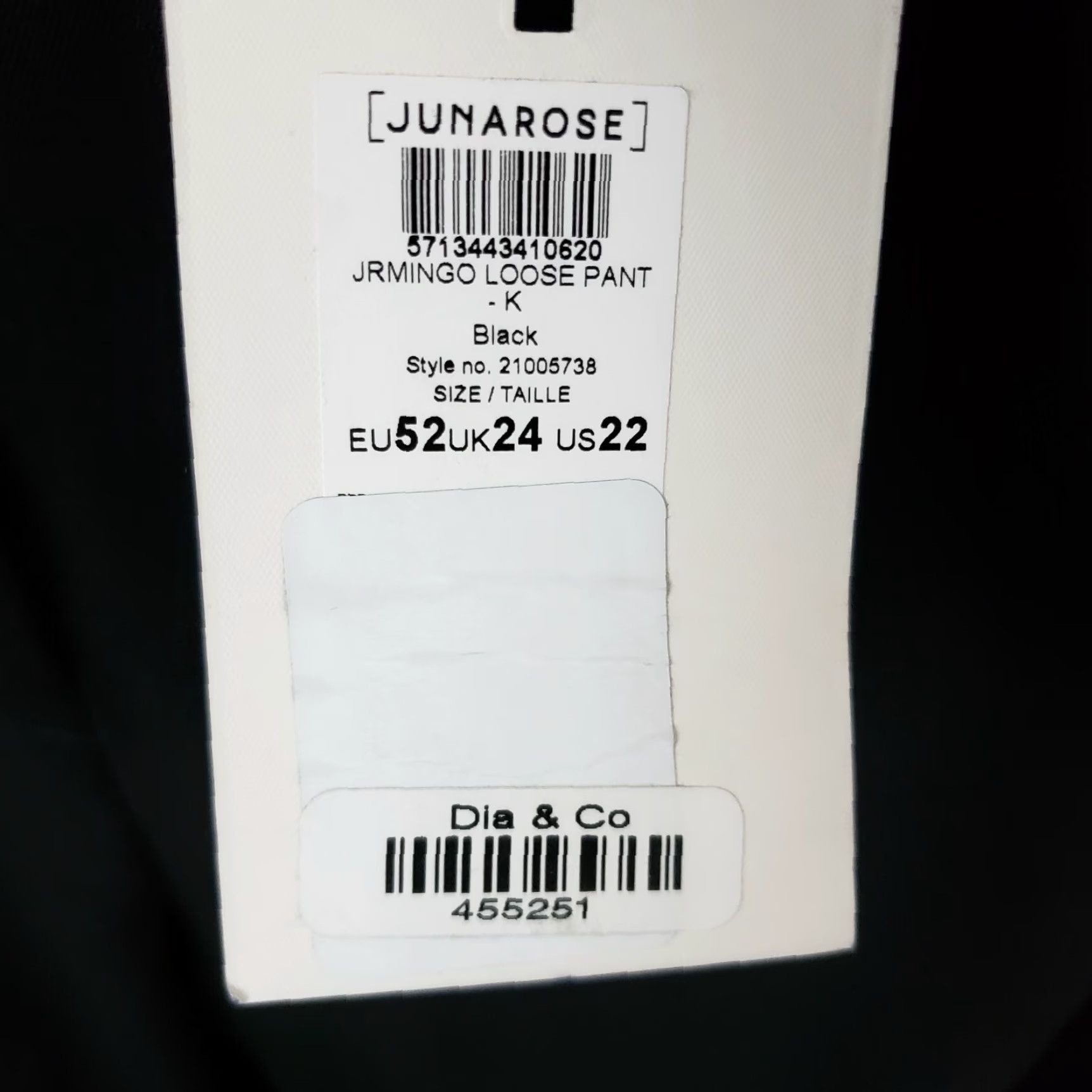 Vintage Junarose Dress Pants Womens Sz 22 Black High Rise Polyester Blend Size 40" / US 18 - 7 Thumbnail