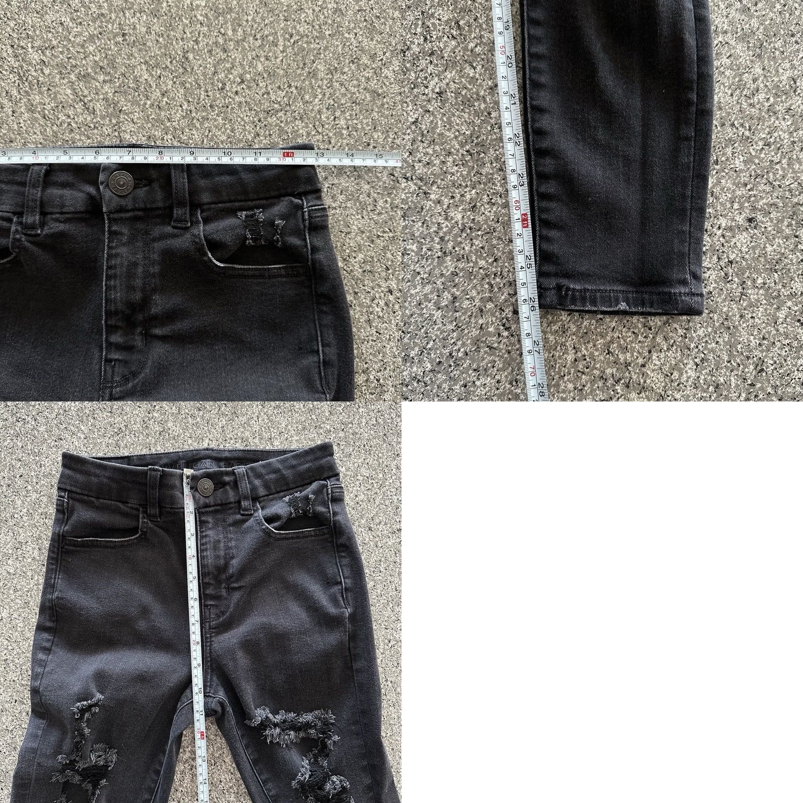 American Eagle Outfitters American Eagle Outfitters Jegging Black High Rise Distressed 4 26x26 Womens Jeans Size 26" / US 2 / IT 38 - 8 Thumbnail
