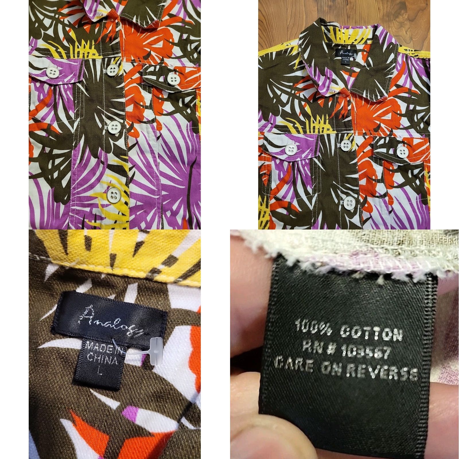 J Brand Analogy Women's Denim Jacket Floral Multicolor Short Sleeve Long Sleeve Pockets Button Regular L Jacket Coat cotton jacket Women Fashion Size L / US 10 / IT 46 - 8 Thumbnail