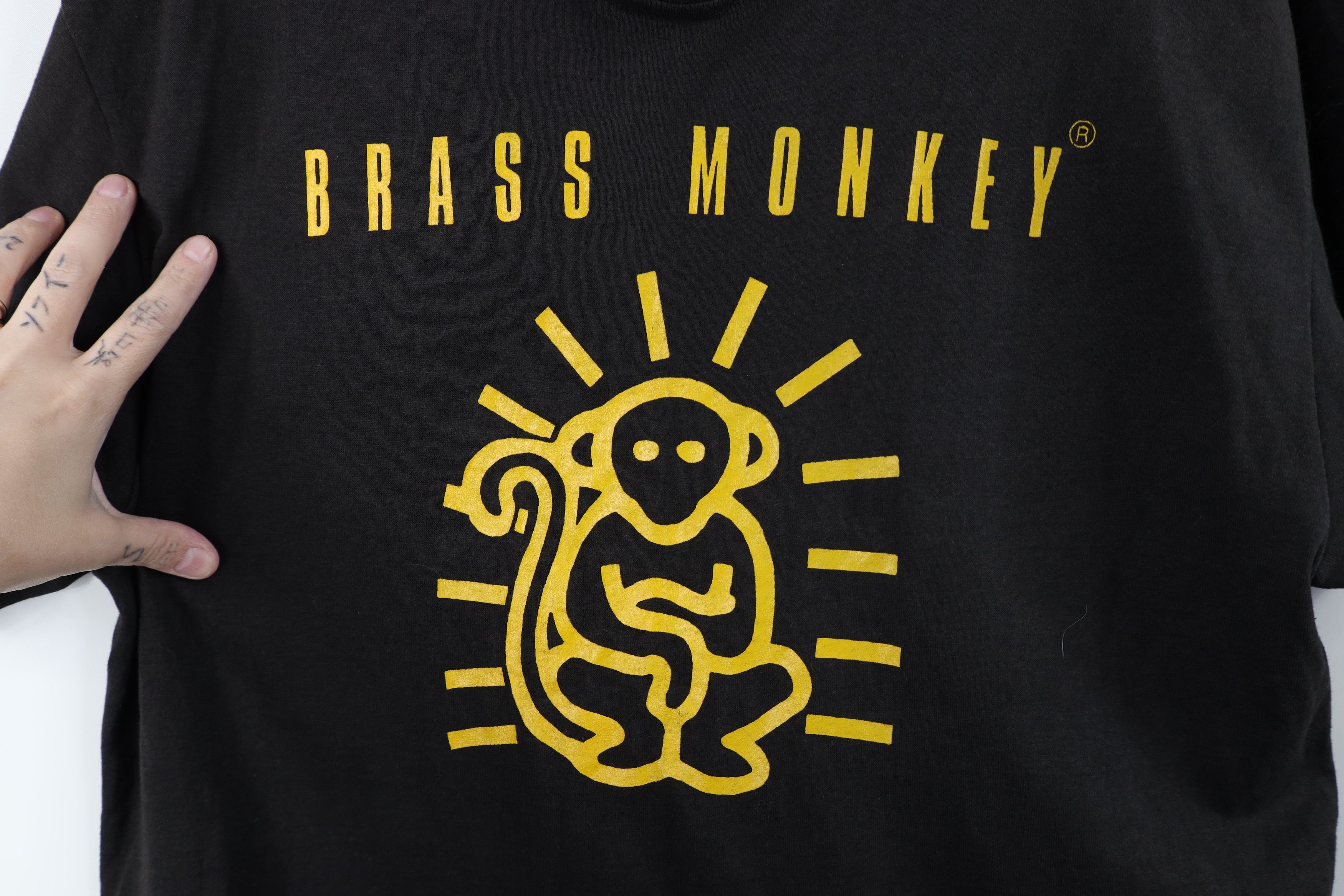 Vintage Vintage 80s Brass Monkey Beastie Boys Band T-Shirt Black USA Size US XL / EU 56 / 4 - 4 Thumbnail