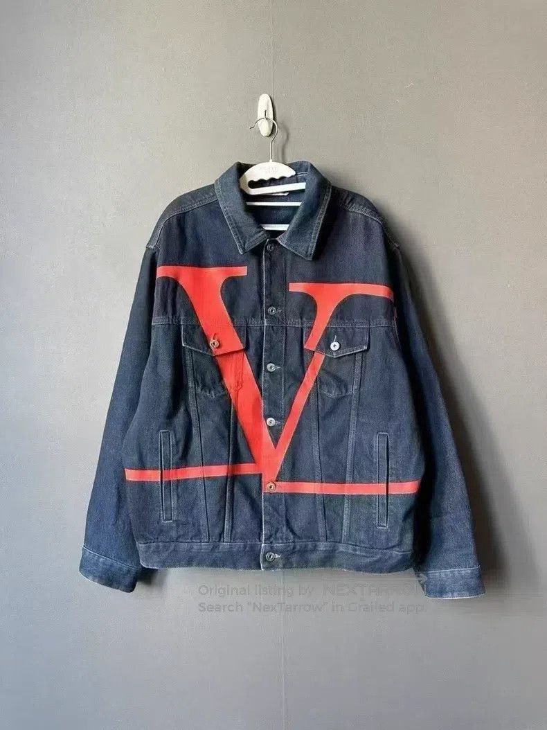Valentino Valentino Big logo denim jacket Size US M / EU 48-50 / 2 - 1 Thumbnail