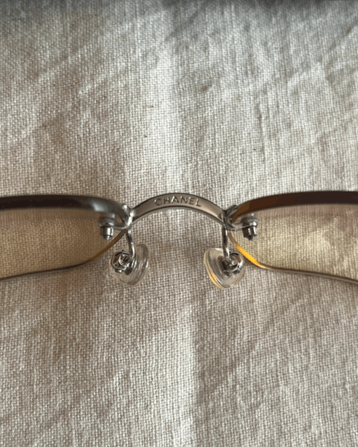 Chanel Chanel Sunglasses 4017-D Rhinestone Logo Rimless Vintage Size ONE SIZE - 10 Thumbnail