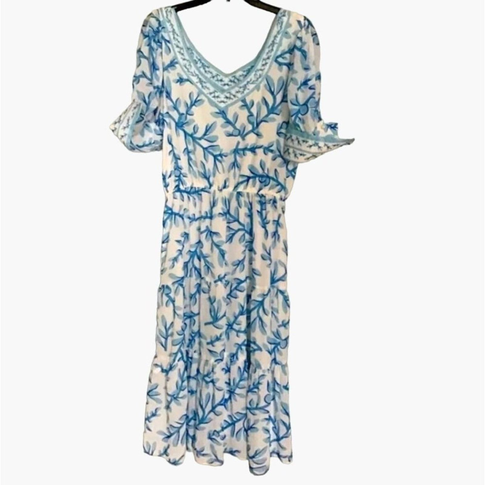 Gretchen Scott Gretchen Scott Provence Maxi Dress L Weed Whacker Size L / US 10 / IT 46 - 1 Thumbnail