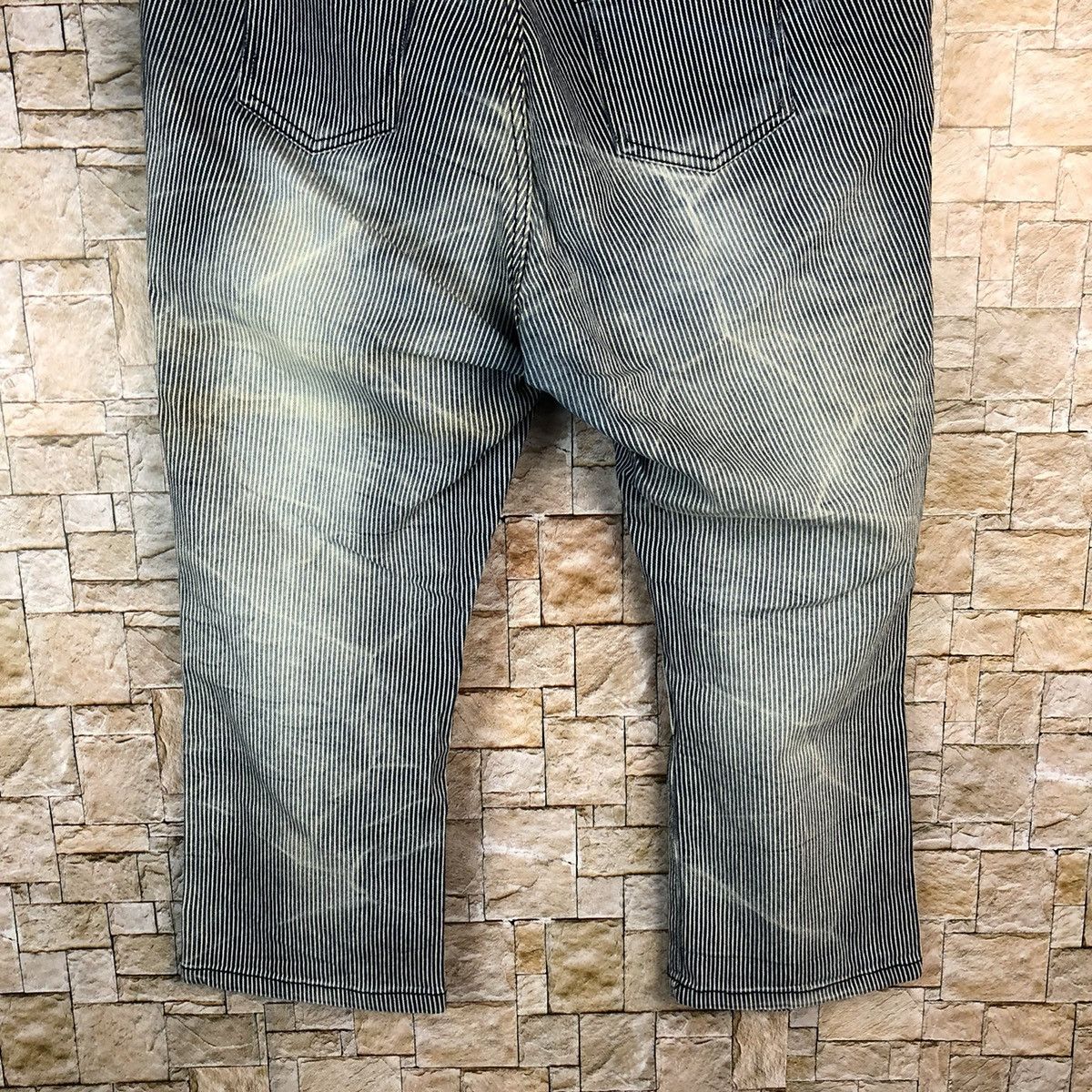 Japanese Brand × Vintage Japanese Brand Blue Stripe Casual Pants #A974 Size US 34 / EU 50 - 13 Thumbnail