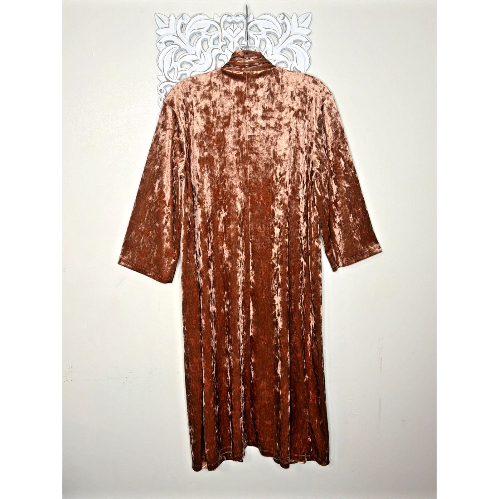 Forever 21 FOREVER 21 size S Crushed Velvet Long CARDI Coatigan Duster Size S / US 4 / IT 40 - 6 Thumbnail