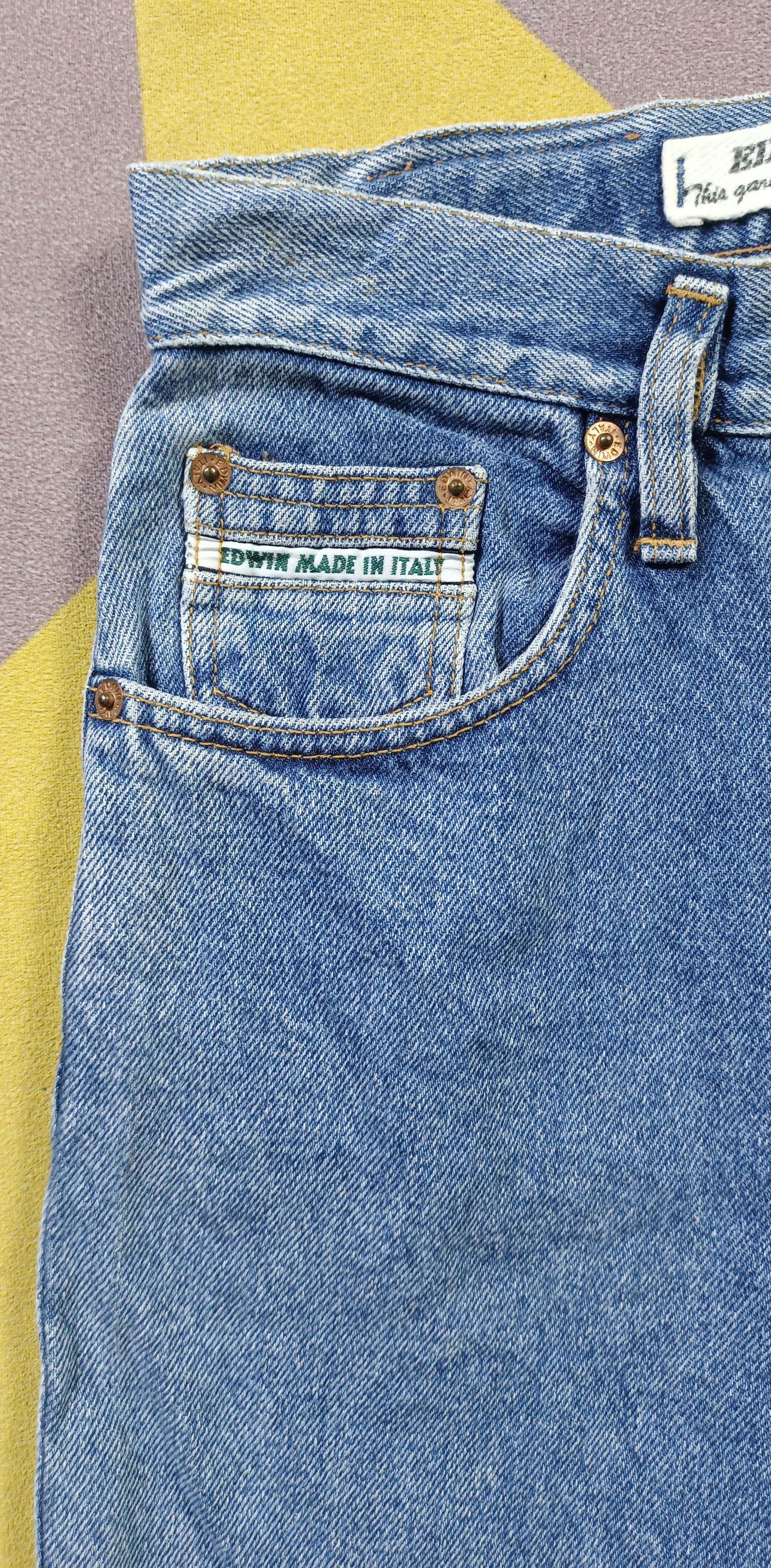 Edwin × Vintage Vintage💥 EDWIN made in Italy Distressed Jeans Size US 27 - 12 Thumbnail