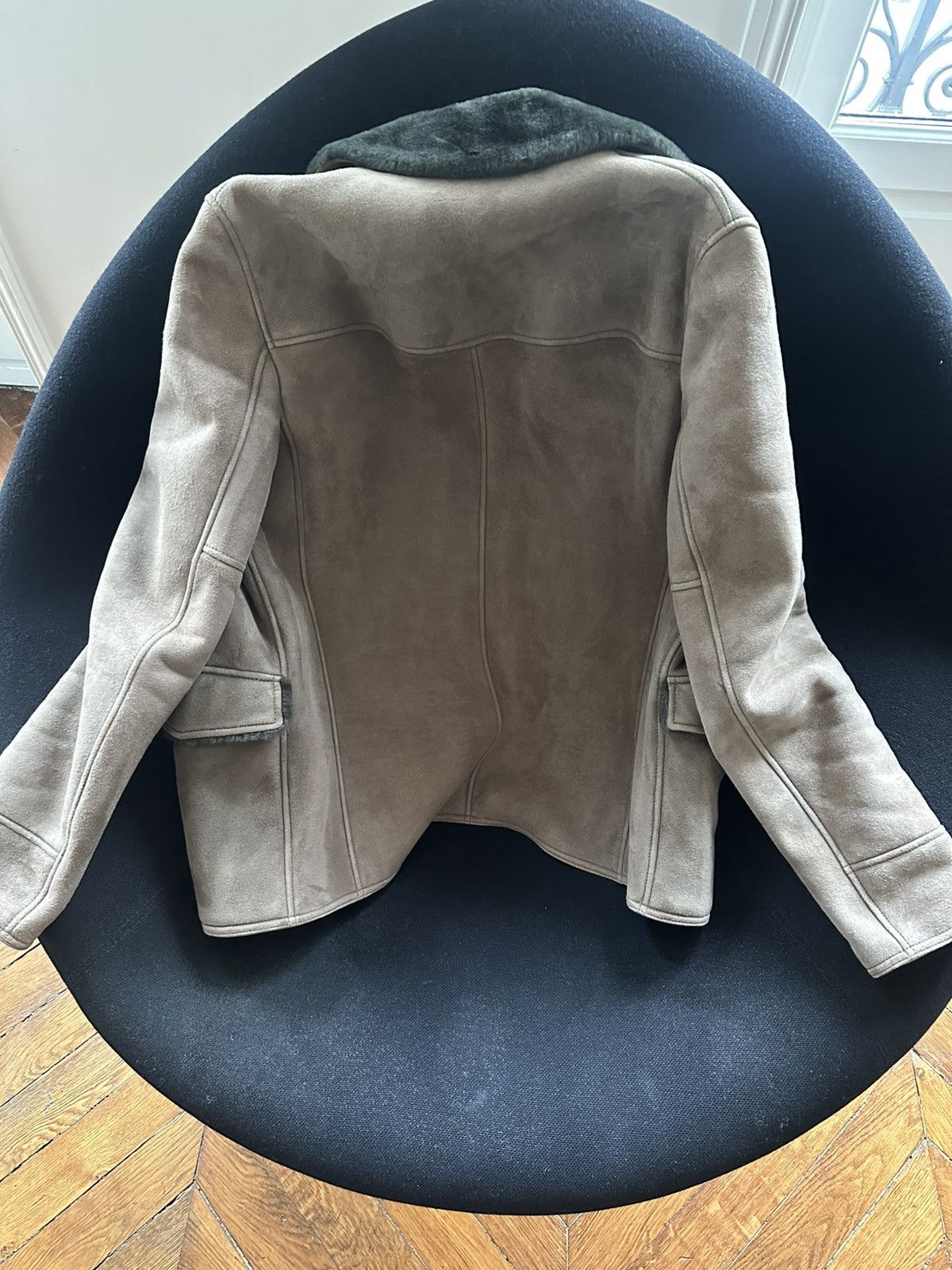 Hedi Slimane × Saint Laurent Paris Shearling Brown Coat Size US S / EU 44-46 / 1 - 4 Thumbnail