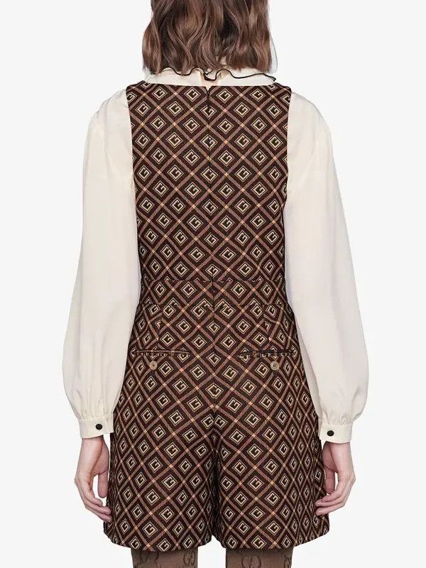 Gucci Gucci G monogram print playsuit romper Size S / US 4 / IT 40 - 3 Thumbnail