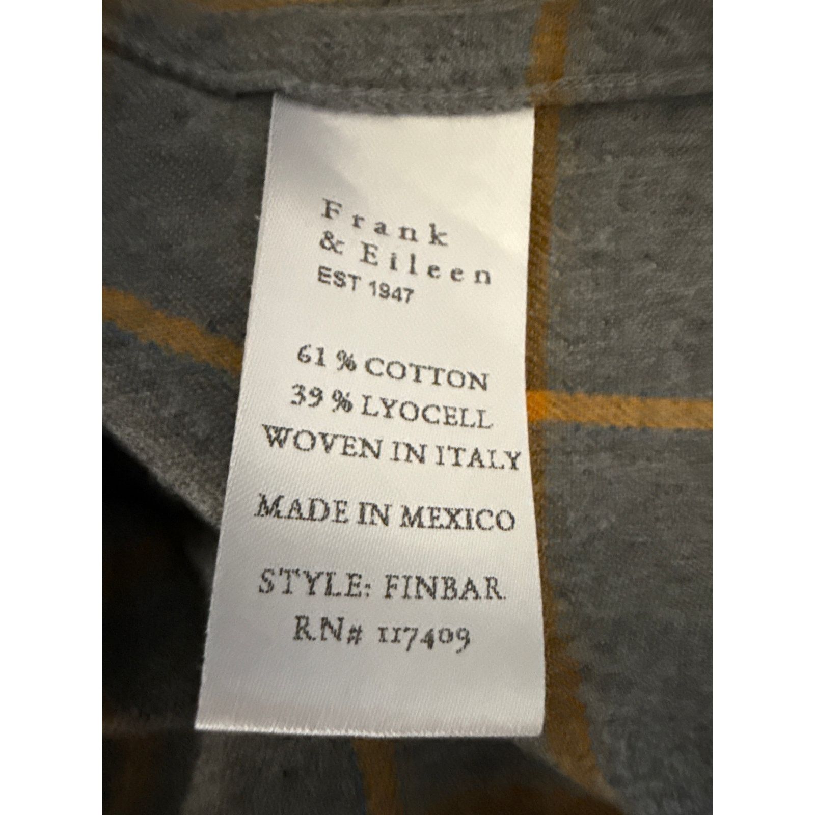 Frank & Eileen Frank & Eileen Finbar Men's Flannel Plaid Shirt Size US S / EU 44-46 / 1 - 6 Thumbnail