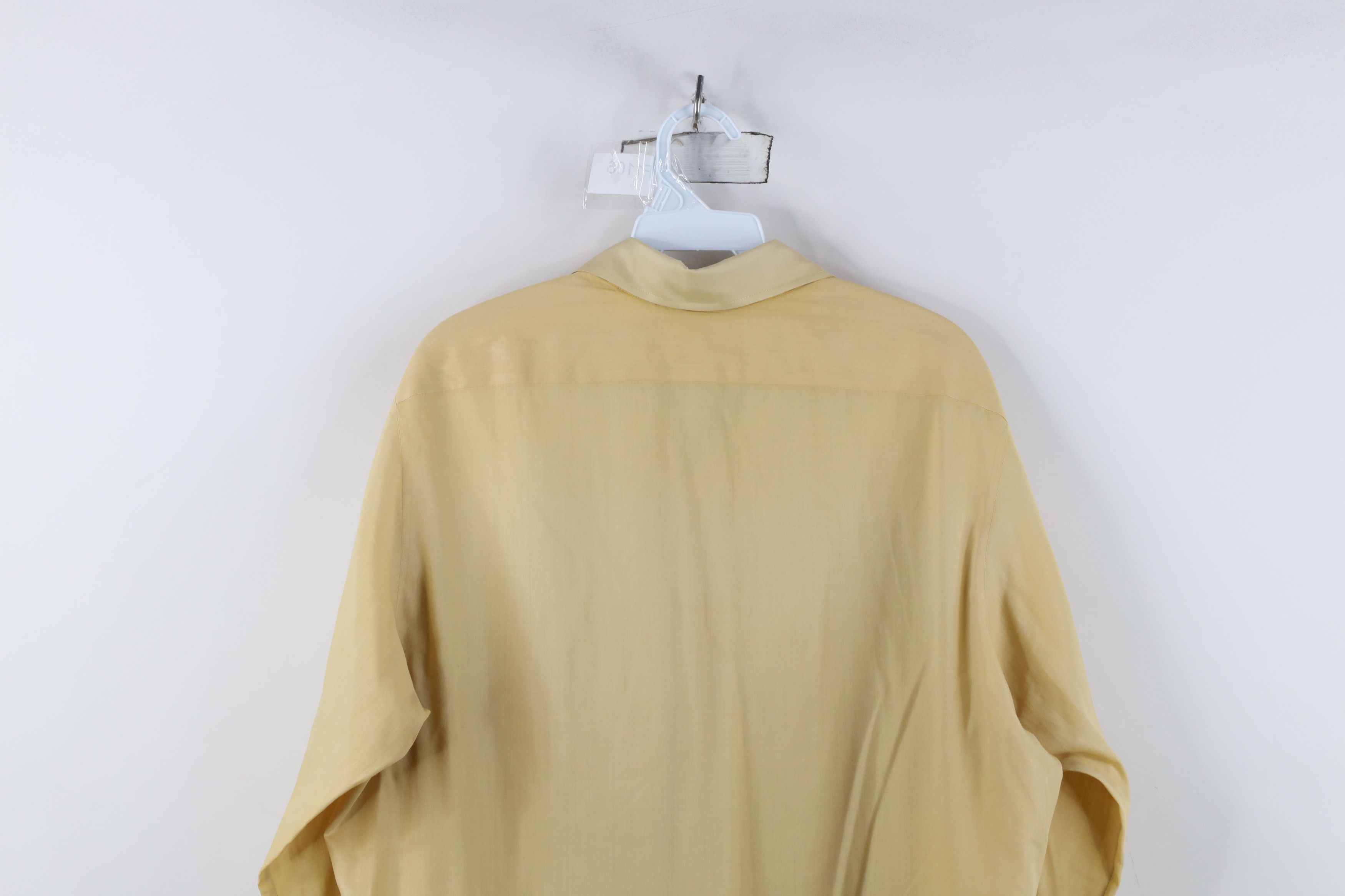Vintage Vintage 60s Streetwear Collared Button Shirt Yellow USA Size US M / EU 48-50 / 2 - 14 Thumbnail
