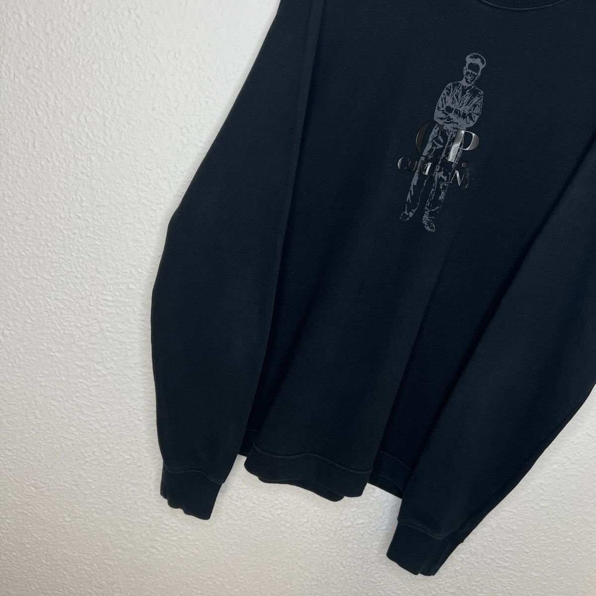 C.P. Company C.P. Company Sweatshirt Black Logo Crewneck Retro Y2K Drill Size US XL / EU 56 / 4 - 2 Thumbnail