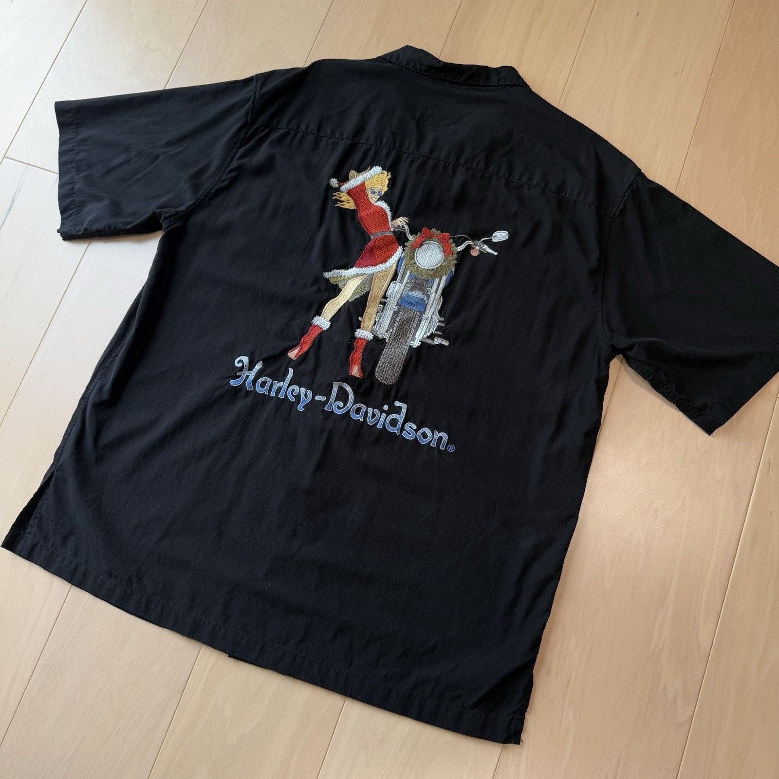 Harley Davidson Harley Davidson Silk Shirt XL Black Short Sleeve Button Size US XL / EU 56 / 4 - 8 Thumbnail