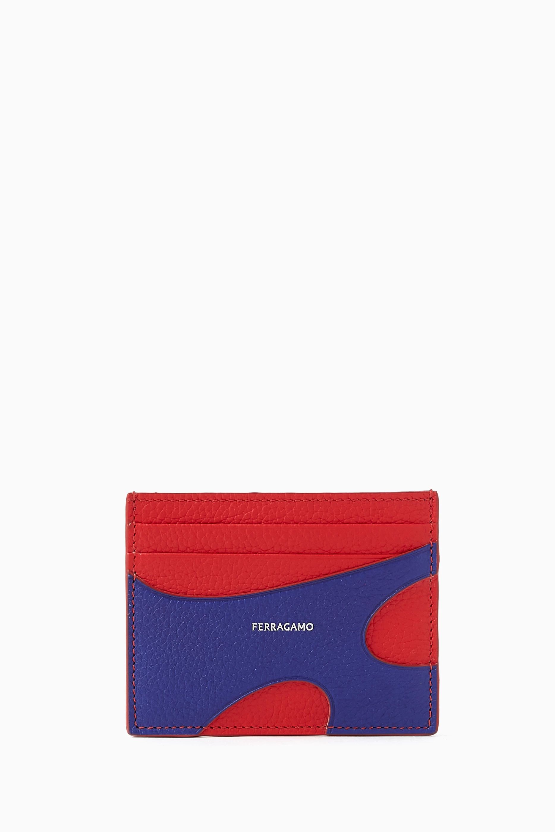 Salvatore Ferragamo o1s1rm0924 Size: OS / Cut Out leather Wallet in Red/Blue Size ONE SIZE - 1 Thumbnail