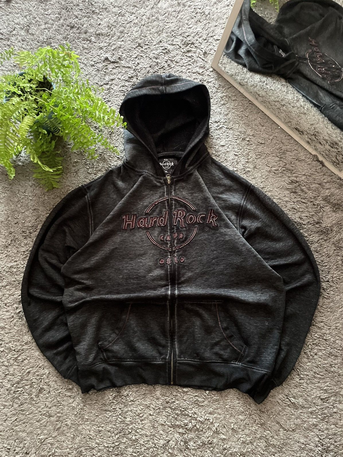 Hard Rock Cafe × Vintage 00s Hard Rock Cafe Zip-Hoodie Streetwear Vintage Big Logo Size US XL / EU 56 / 4 - 1 Thumbnail