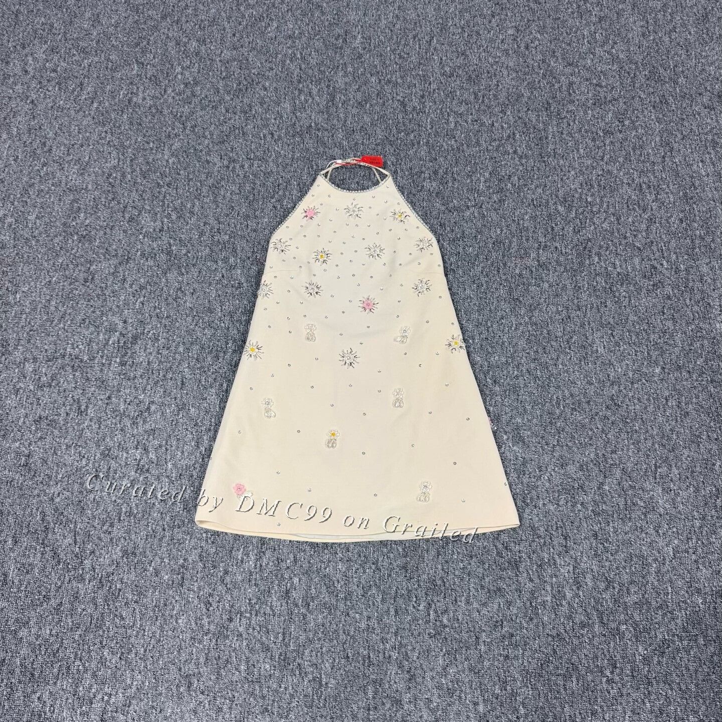 Miu Miu Miu Miu Pink Hand-Embellished Backless Camisole Dress Size S / US 4 / IT 40 - 1 Thumbnail
