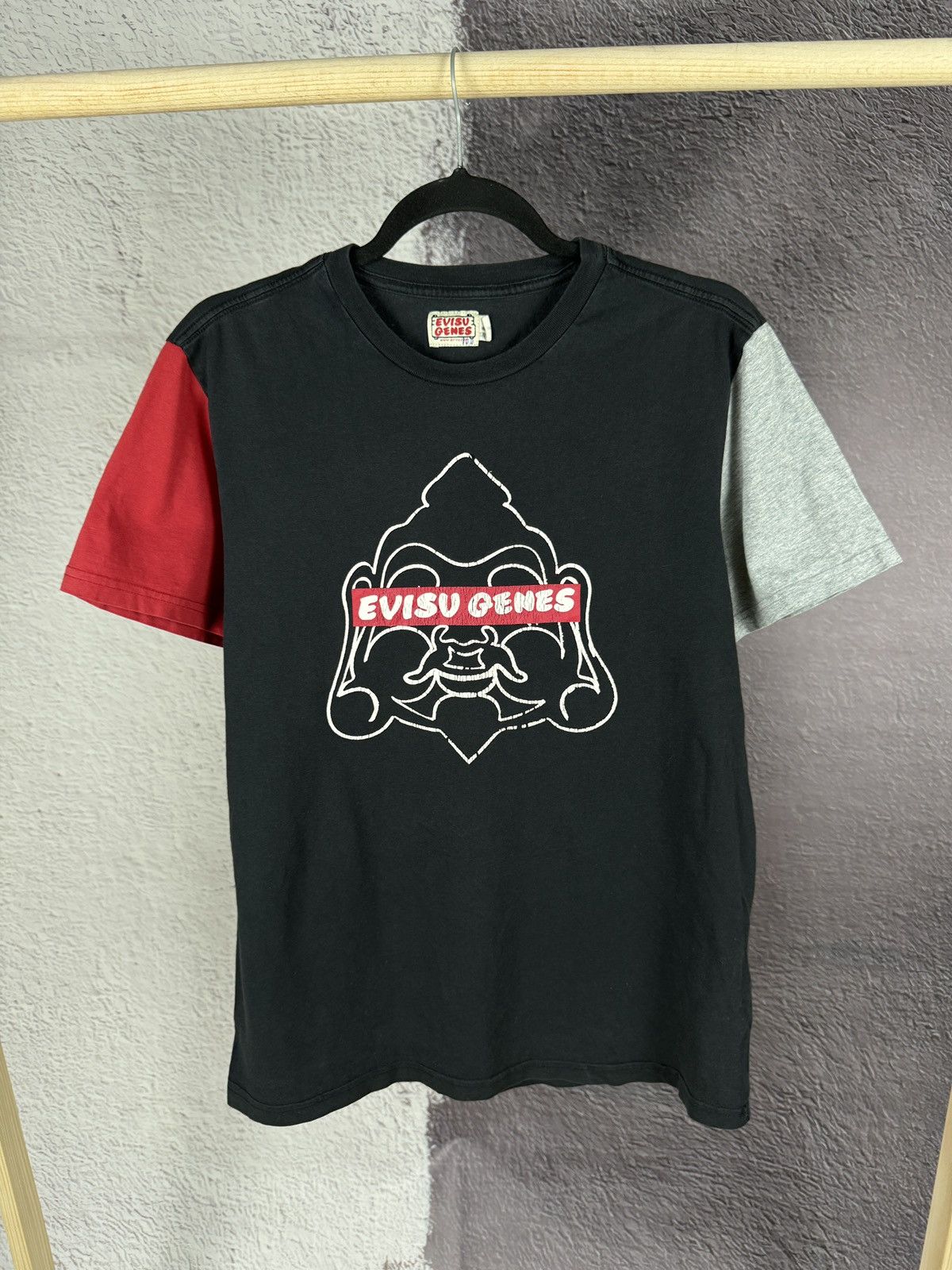 Evisu Evisu Genes Buddha Tshirt Mens Size Medium Black Red Japan Size US M / EU 48-50 / 2 - 2 Thumbnail