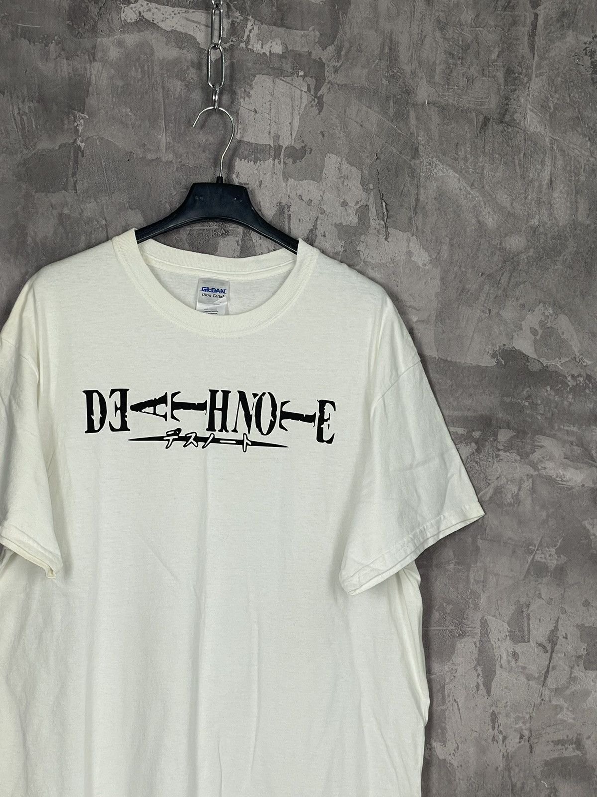 Anime × Vintage Vintage 2000s Death Note Big Logo White Tee Size US L / EU 52-54 / 3 - 4 Thumbnail