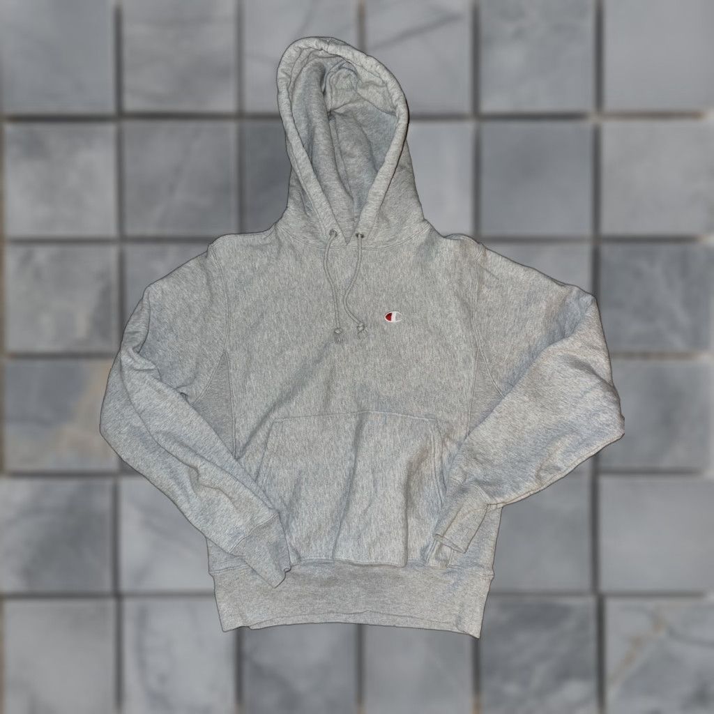 Champion VINTAGE Champion Reverse Weave Hooded Sweatshirt Grey S 20x25 Mens Hooded Sweatshirt Grey Reversible Pullover Regular Fit Size US S / EU 44-46 / 1 - 1 Thumbnail