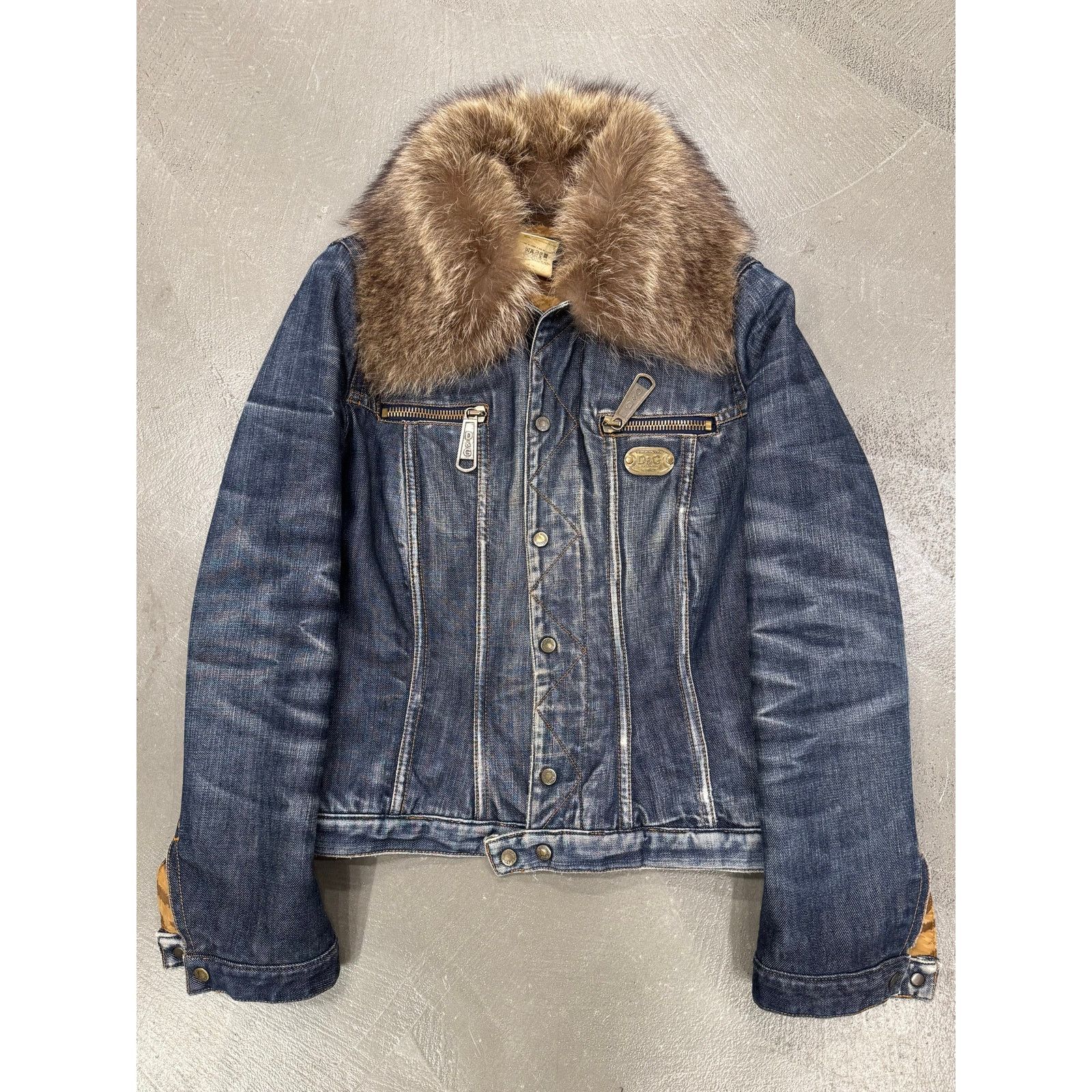 Dolce & Gabbana 2001 Dolce & Gabbana real fur denim jacket Size L / US 10 / IT 46 - 1 Thumbnail