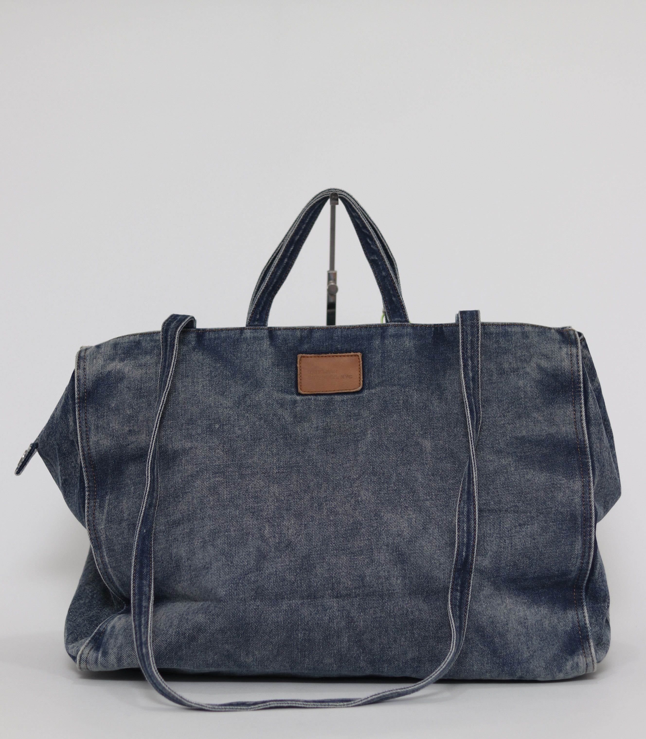 Telfar Telfar Denim Large Shopping Bag Blue Size ONE SIZE - 2 Thumbnail