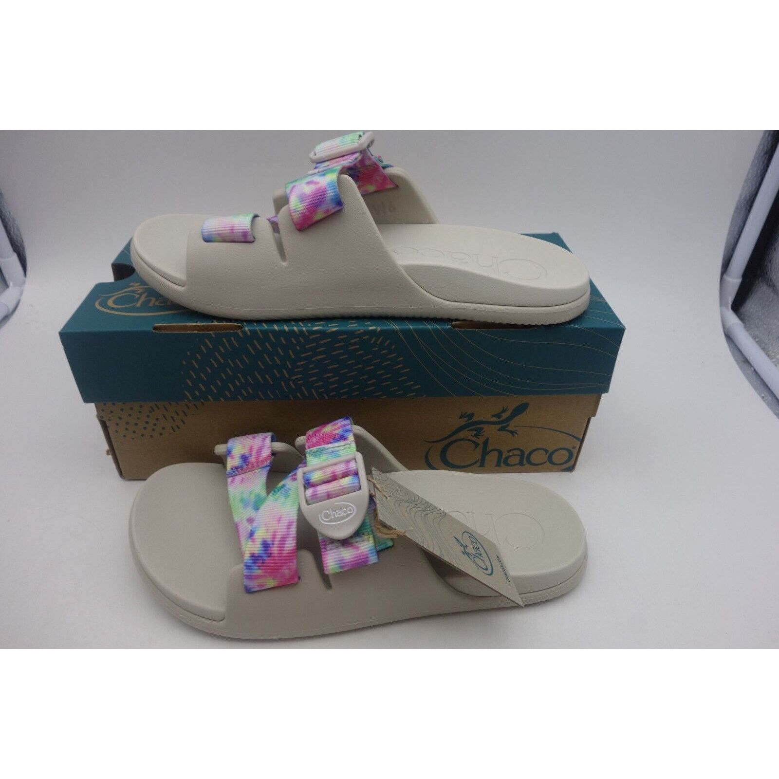 Chaco NEW Chaco Chillos Slide Light Tie Dye Comfort Sandals Slides Size US 6 / IT 36 - 4 Thumbnail