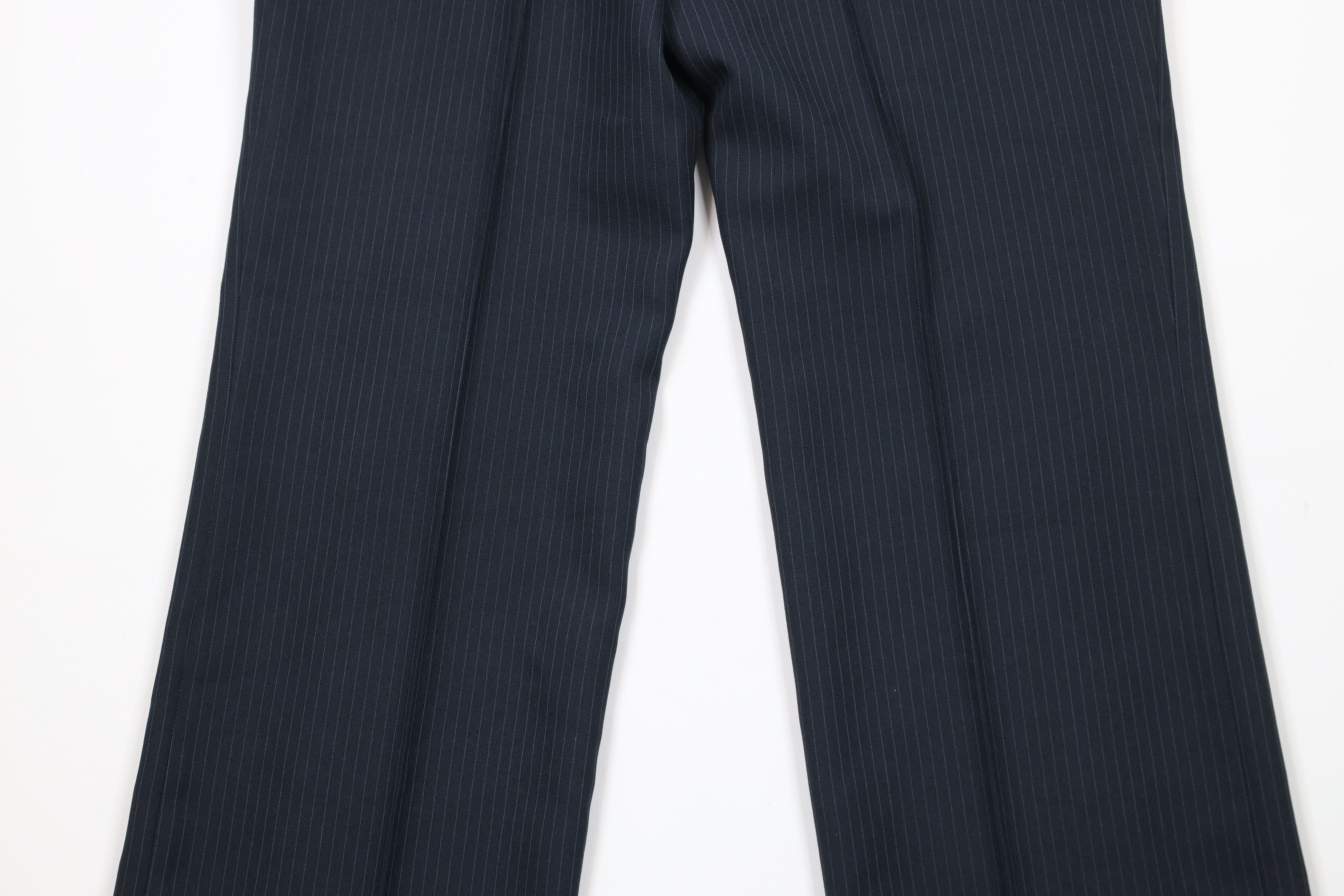 Vintage Vintage 70s Streetwear Knit Flared Wide Leg Chino Pants Navy Size US 34 / EU 50 - 12 Thumbnail