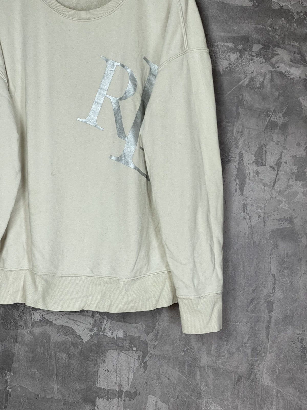 Japanese Brand × Polo Ralph Lauren Vintage Women’s Polo Ralph Lauren White Basic Sweatshirt Size L / US 10 / IT 46 - 6 Thumbnail