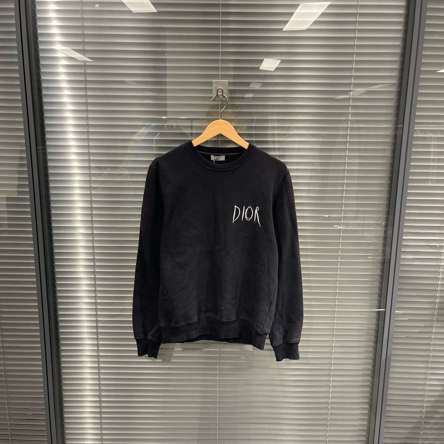 Dior Black Long-Sleeve Crewneck Sweatshirt Size US S / EU 44-46 / 1 - 1 Thumbnail
