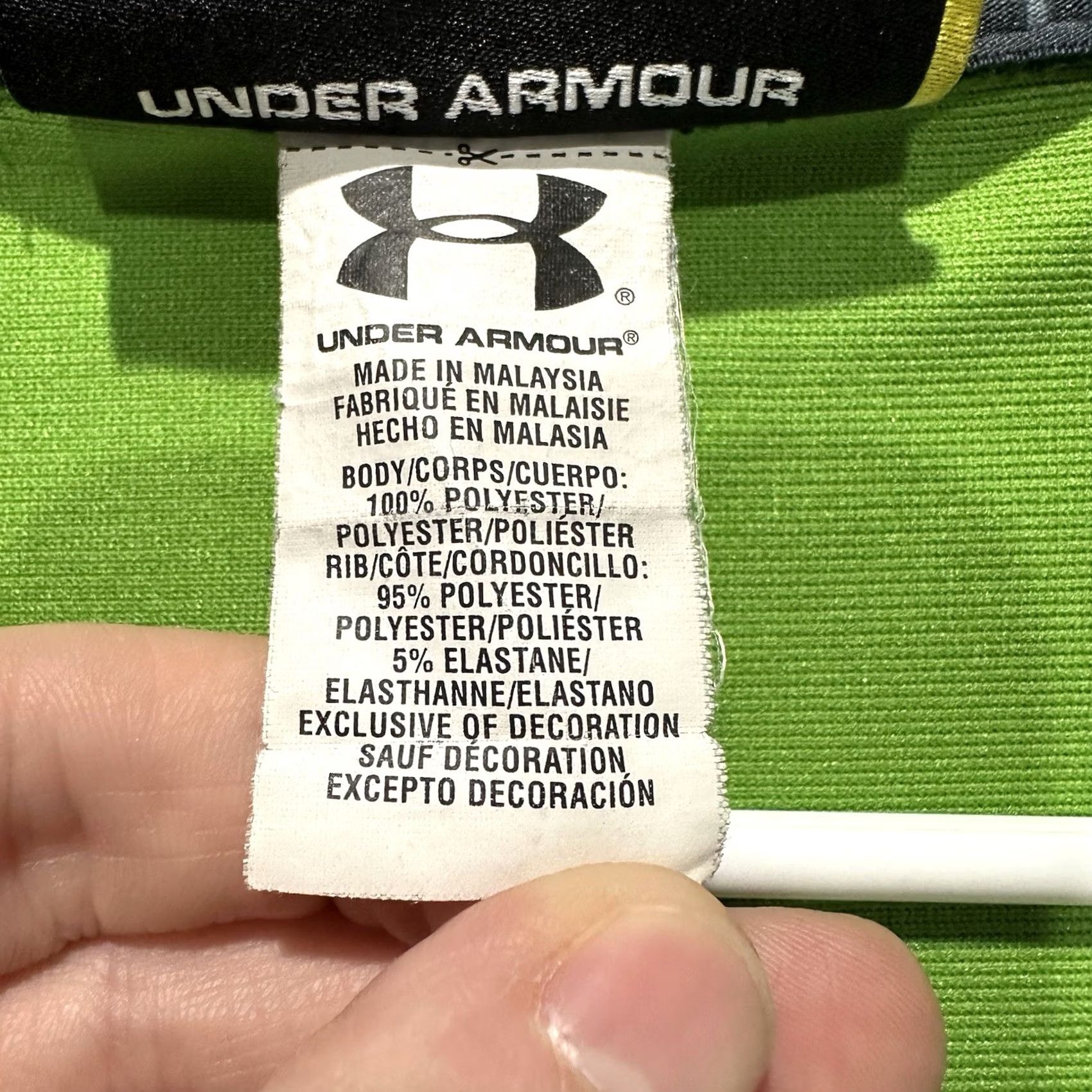 Under Armour Under Armour Track Jacket Mens XL Green Full Zip Windbreaker Casual Running & Jogging Womens? Size US XL / EU 56 / 4 - 4 Thumbnail