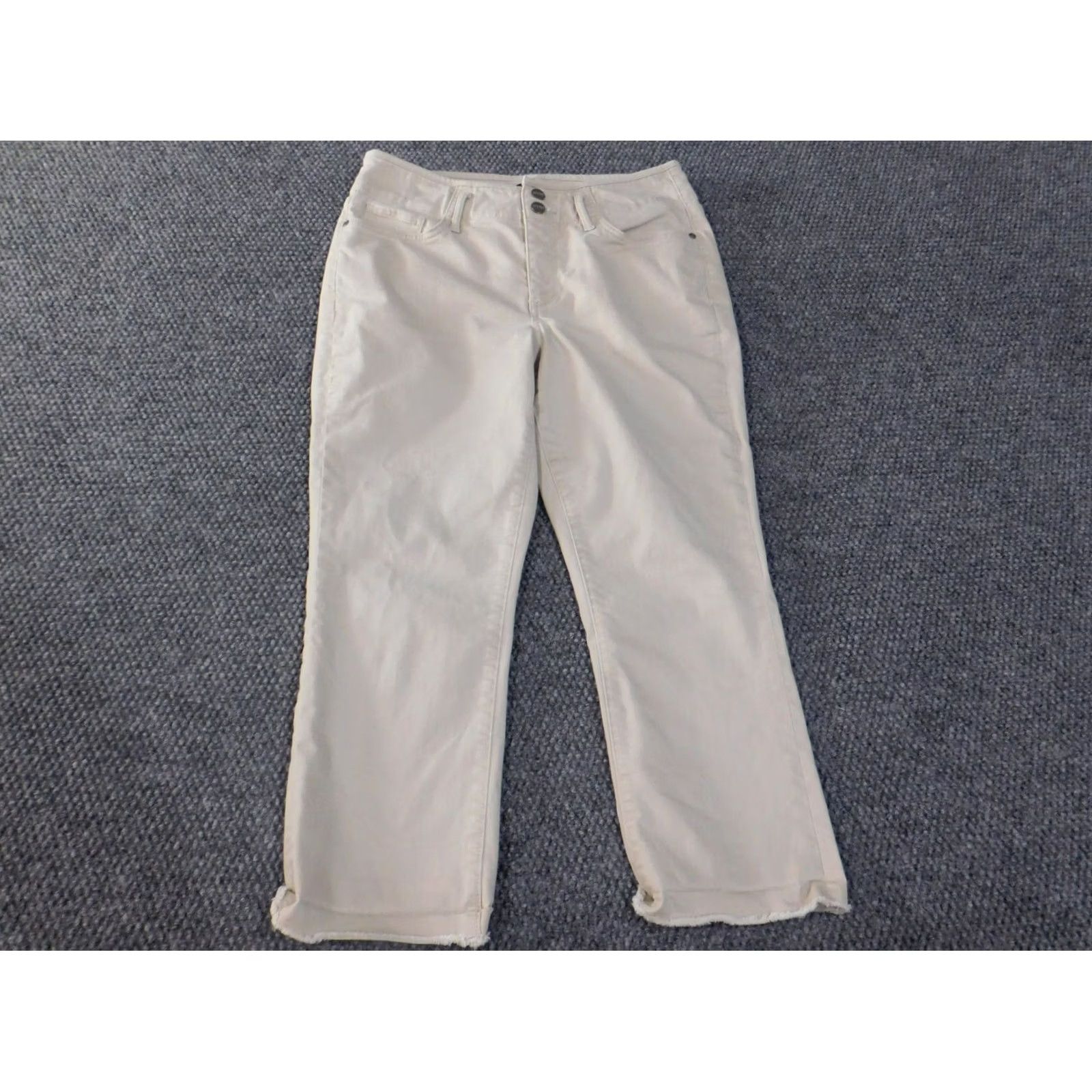 NYDJ NYDJ Jeans Size 8 Straight Gray Lift Tuck Denim Metallic Womens Casual Stretch Regular Rise 8.5-10.5 Inseam 33 in Size 30" / US 8 / IT 44 - 2 Thumbnail