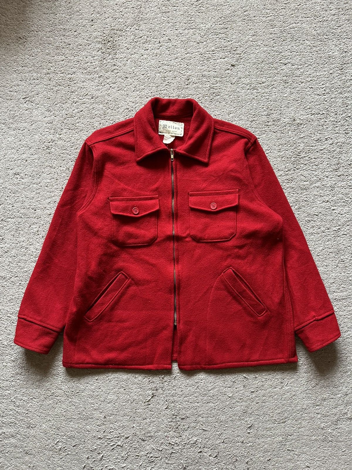 Vintage 1980s Melton Worker Wool Jacket Size US L / EU 52-54 / 3 - 1 Thumbnail