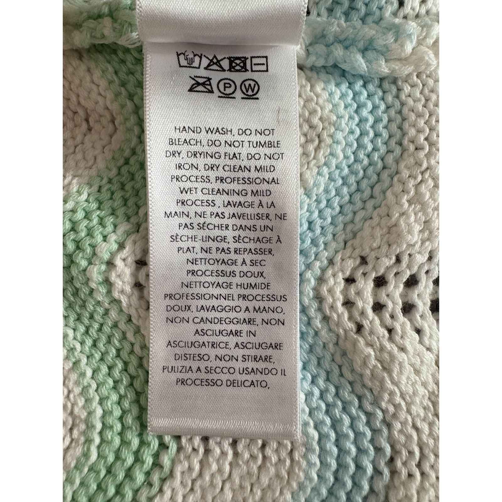Casablanca CASABLANCA Wavy Crochet Crop Polo Top size XL multicolor NWT Size XL / US 12-14 / IT 48-50 - 7 Thumbnail
