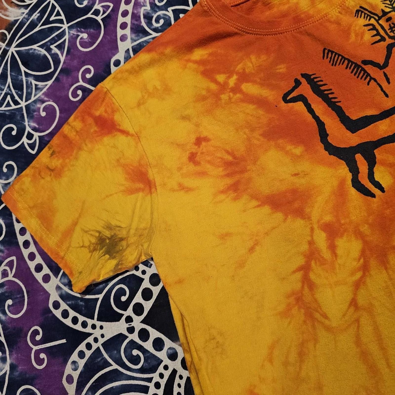 Designer TIE-DYED Yellow and Orange T-shirt Size US M / EU 48-50 / 2 - 4 Thumbnail