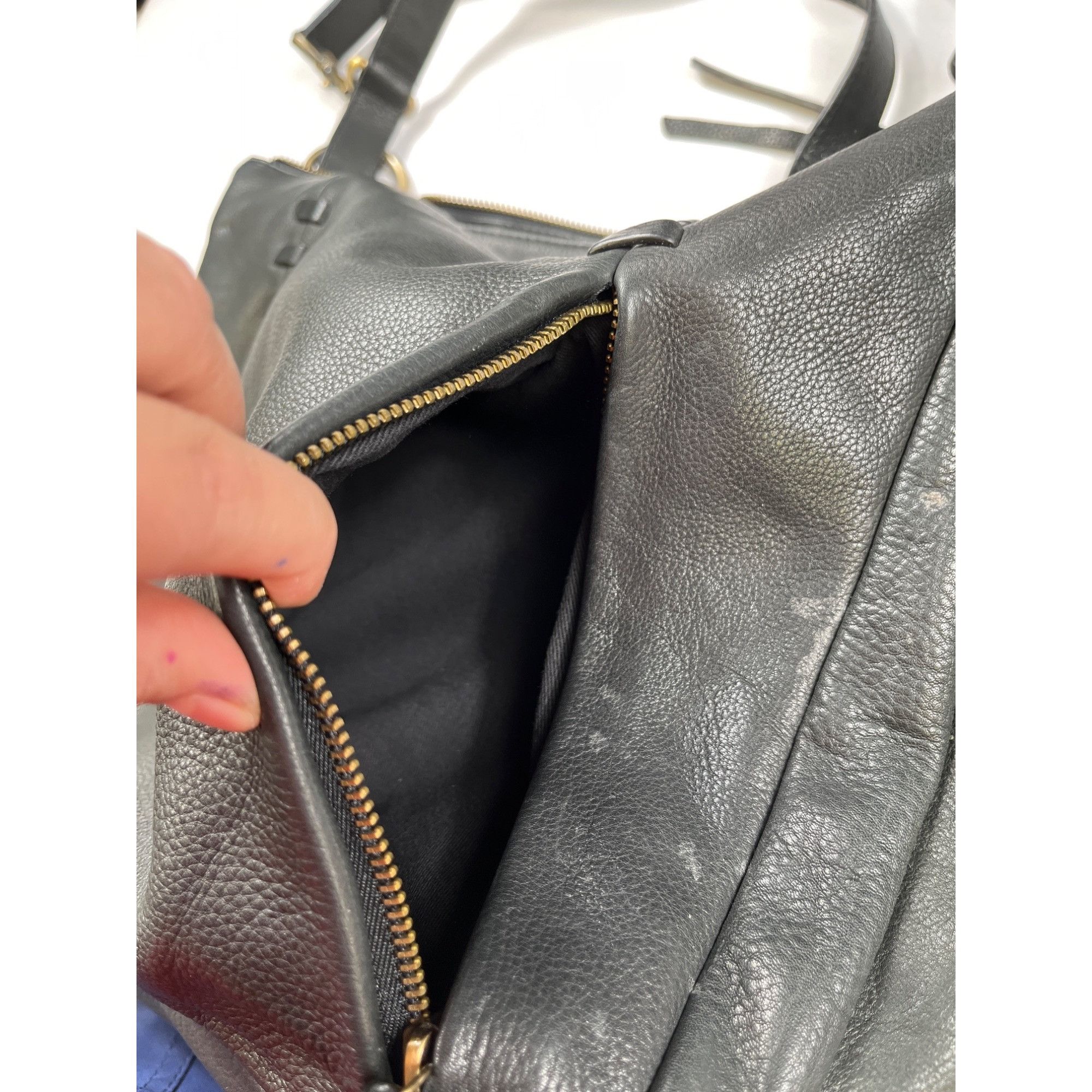 Wilsons Leather Wilsons Leather Large Black Shoulder Bag SKU 7536 Size ONE SIZE - 3 Thumbnail