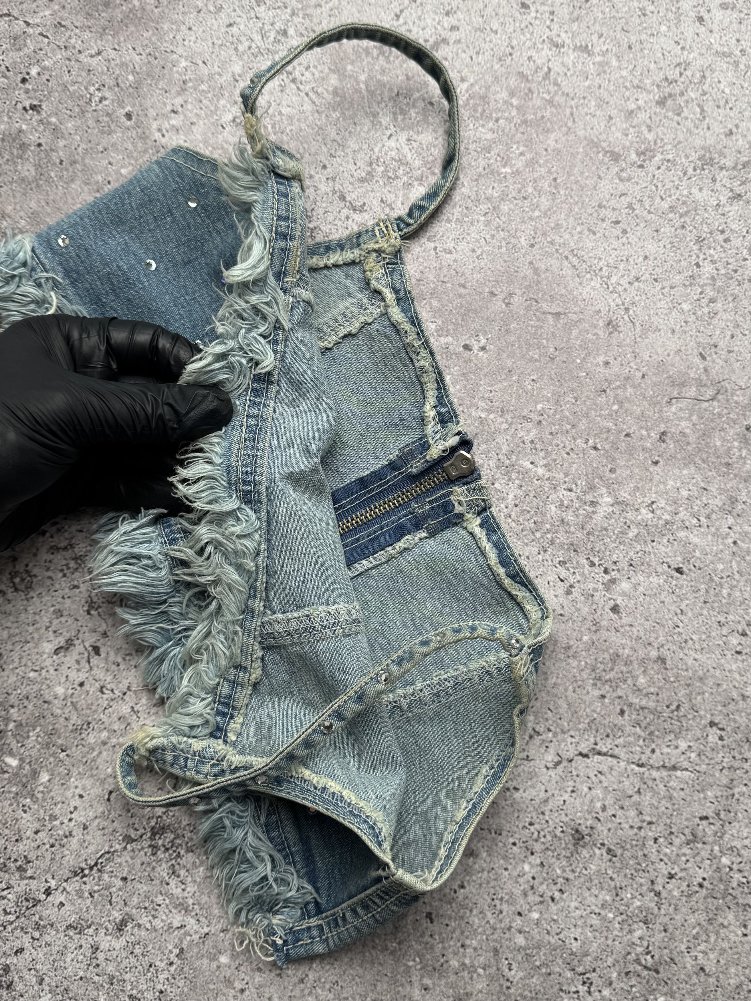 Vintage Vintage Denim Crop Top C20 Size XS / US 0-2 / IT 36-38 - 9 Thumbnail