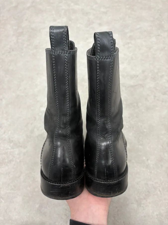 Dolce & Gabbana 2000s Dolce & Gabbana Army Lace-Up Black Leather Boots Size US 9.5 / EU 42-43 - 7 Thumbnail