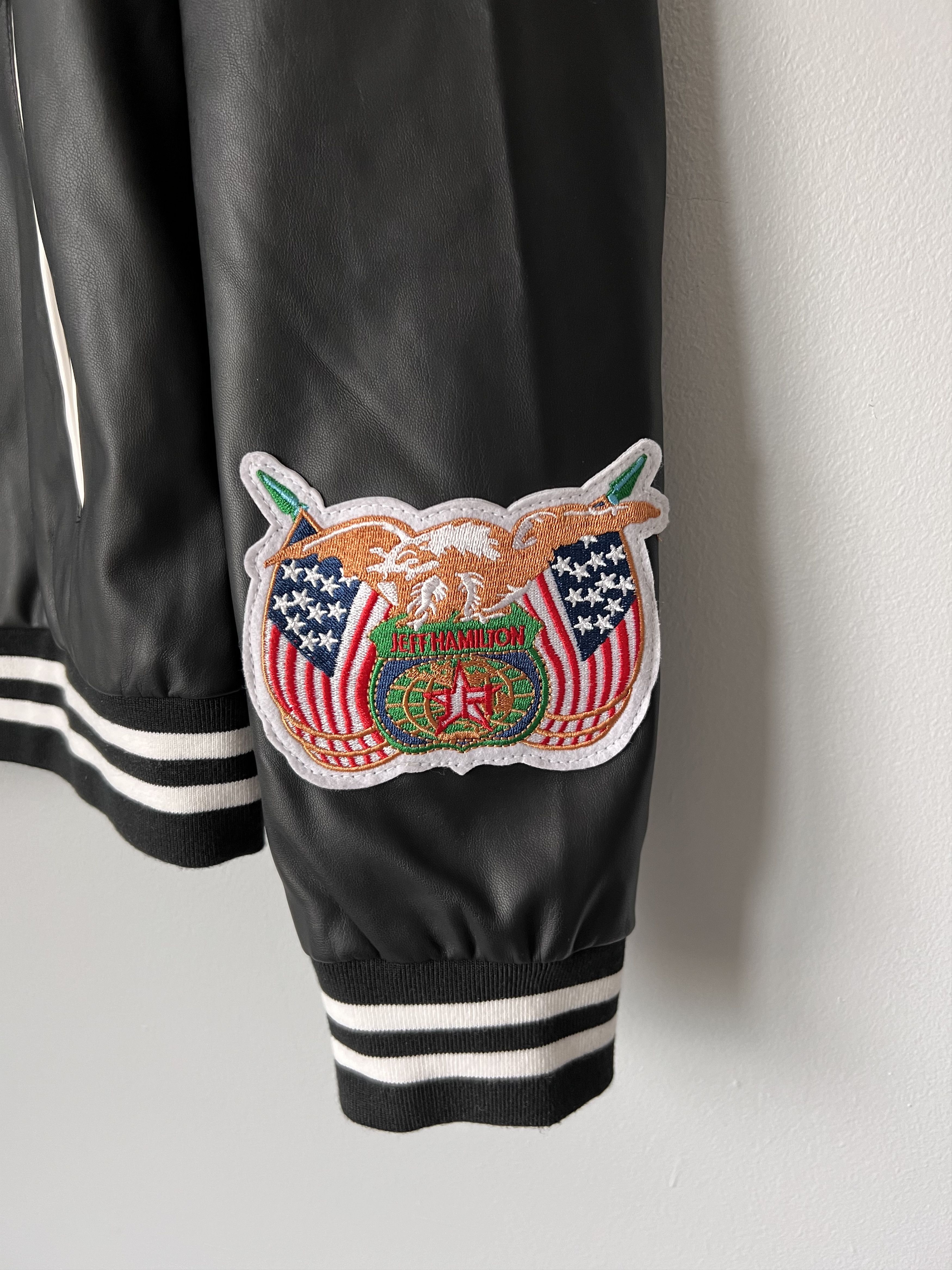 Jeff Hamilton Jeff Hamilton Detroit Lions Vegan Leather Bomber Jacket Size US L / EU 52-54 / 3 - 5 Thumbnail