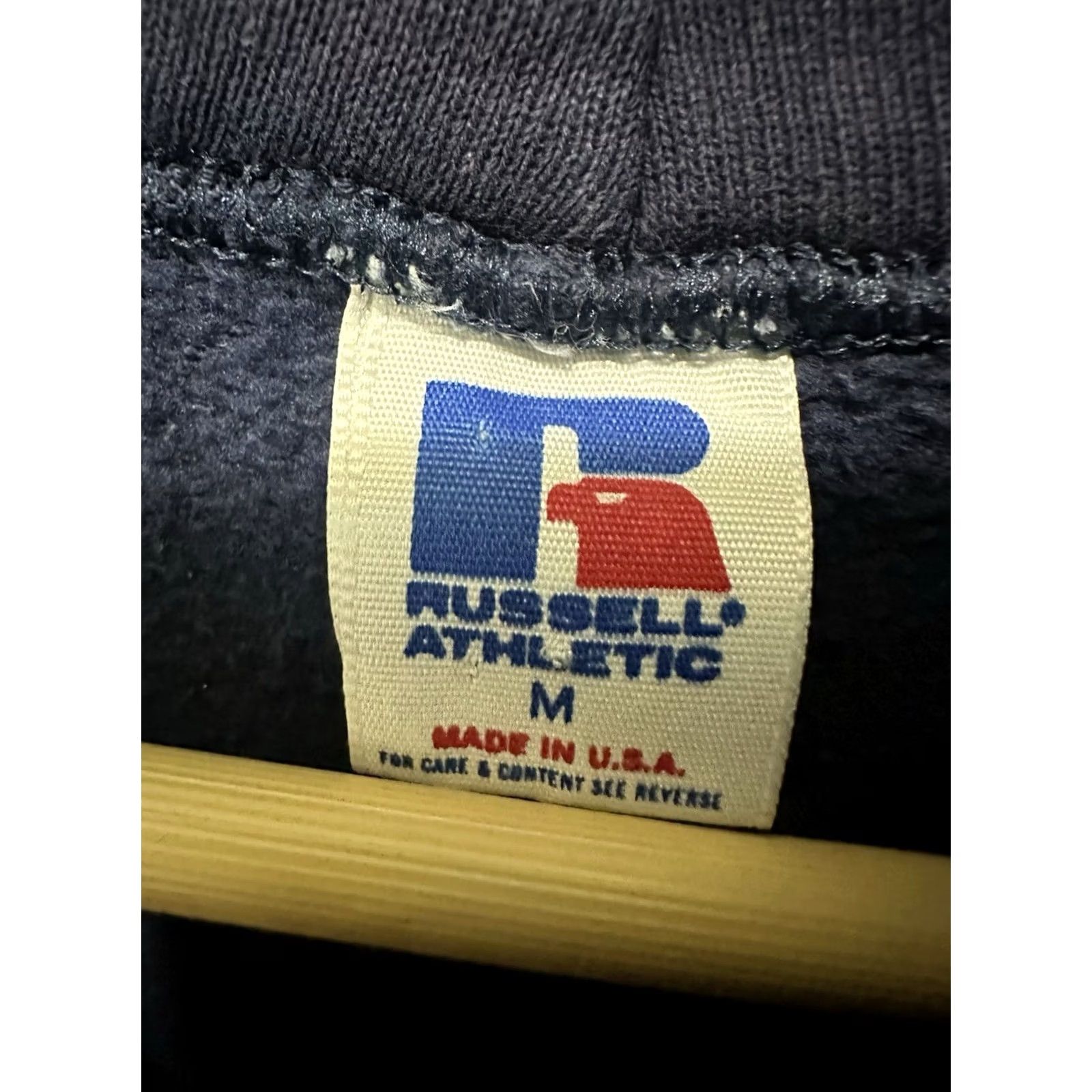 Russell Athletic VTG Russell Athletic Navy Blue Boxy Hoodie Sweatshirt M USA Menshoodie Size US M / EU 48-50 / 2 - 3 Thumbnail