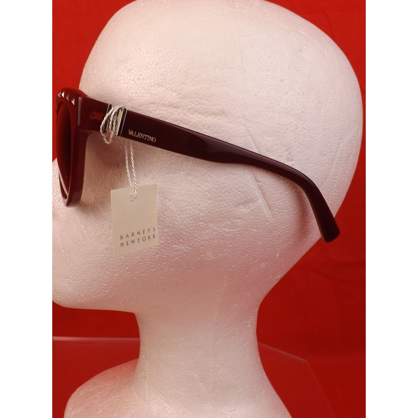 Valentino VALENTINO ROCKSTUDS V659S WINE PLASTIC FRAME SUNGLASSES $495 Size ONE SIZE - 10 Thumbnail